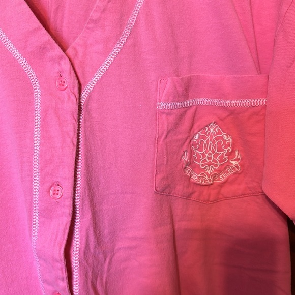 Victoria’s Secret Button Front Sleep Shirt Pink - Picture 3 of 4